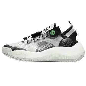 Баскетбольные кроссовки Li Ning Badfive Dazzle Shock Absorbing Non-Slip Wear-Stick-Top с низким верхом для мужчин кроссовки Белый Черный AGBR039-1 45