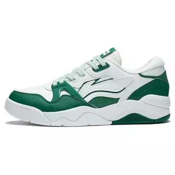 Баскетбольные кроссовки Li Ning Basketball Culture OG 90 прочные дышащие низкие ретро-кроссовки мужские белые зеленые ABCT047-3 41