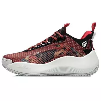 Баскетбольные кроссовки Li Ning BD5 Street Sole с нескользящей амортизирующей подошвой и низким верхом, женские кроссовки с китайской росписью, красные AGBR002-2 37