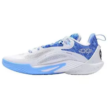 Баскетбольные кроссовки Li Ning Bipolar X Stagroup X Flash 10 Oso Fabric TPU Sky Support Durable Mid-Top для мужчин, белые, синие, ABAT085-17 39