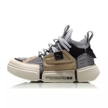 Баскетбольные кроссовки Li Ning Children s Paris Fashion Week Wudao 2 Ace Retro Mid-Top Детские баскетбольные кроссовки серые YKBN048-3 38