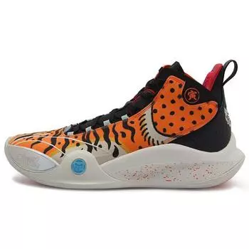 Баскетбольные кроссовки Li Ning CJ-1 McLemore 1 прочные нескользящие среднего размера мужские кроссовки черные оранжевые ABAR019-25 41