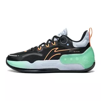 Баскетбольные кроссовки Li-Ning Cloud с противоскользящим покрытием, износостойкие, легкие, с отскоком, низкие, детские, цвет черный, зеленый, YKBT022-7 33