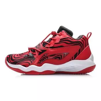 Баскетбольные кроссовки Li Ning Court Star Shock Absorbation Rebound Детские кроссовки Красные Черные YKBQ012-3 31