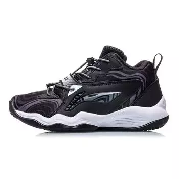 Баскетбольные кроссовки Li Ning Court Star Shock Absorbing Детские кроссовки Черный Серый YKBQ012-1 31