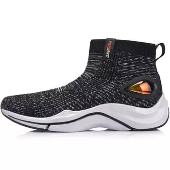 Баскетбольные кроссовки Li Ning Explosive One-Piece Woven Shock Absorbing High-Top Unisex кроссовки Black White AGLN121-5 43