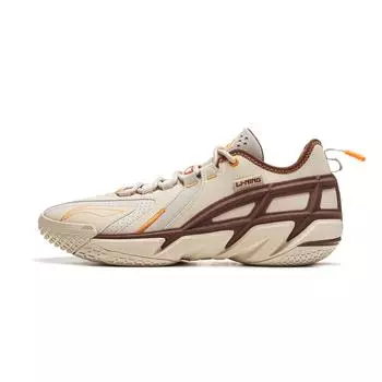 Баскетбольные кроссовки Li Ning Fan Wu 4.5 Full Palm Cushioning Technology с амортизацией, амортизацией, отскоком, антискручиванием, устойчивостью и поддержкой, бежевые ABFU049-4 39