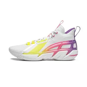 Баскетбольные кроссовки Li Ning Fan Wu 4 Military Strategy мужские кроссовки белые желтые розовые ABFU015-1 43