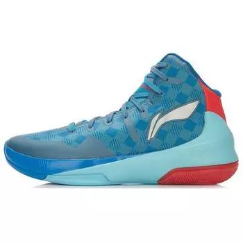 Баскетбольные кроссовки Li Ning Flash 3 из ткани TPU с амортизацией, нескользящие, износостойкие, дышащие, поддерживающие, с высоким берцем, унисекс, синие, красные ABAL039-1 43