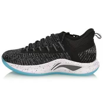 Баскетбольные кроссовки Li Ning Flash 5 из ткани с амортизацией, нескользящие, дышащие, низкие, мужские, черные, белые ABAP011-1 39