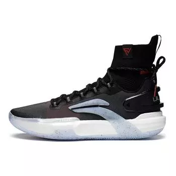 Баскетбольные кроссовки Li Ning Flash 9 Ultra Shock Absorbant Anti-Slip с высоким верхом, износостойкие, мужские, черные, синие, красные ABAT013-4 41