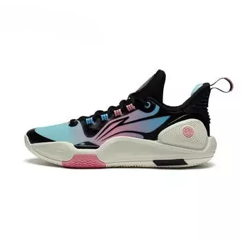 Баскетбольные кроссовки Li Ning Flash 9 из ткани TPU с амортизацией, противоскользящие, износостойкие, низкие, мужские, сине-черные ABPT001-1 39