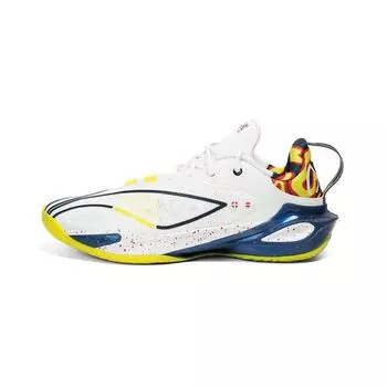 Баскетбольные кроссовки Li Ning Flash Attack 11 CBA Guangdong Team PE Edition для мужчин, белые, синие ABAU053-18 45