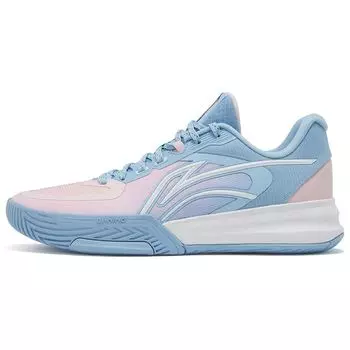 Баскетбольные кроссовки Li Ning Flash Energy 3 с комфортом, амортизацией, нескользящие, износостойкие, низкие, мужские, сине-розовые, ABPT083-1 45