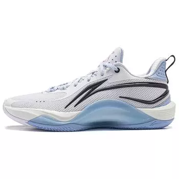 Баскетбольные кроссовки Li Ning Flashing Ling Fabric Shock Absorbing Durable Low Top Men sketball shoes White Blue ABPU001-2 44