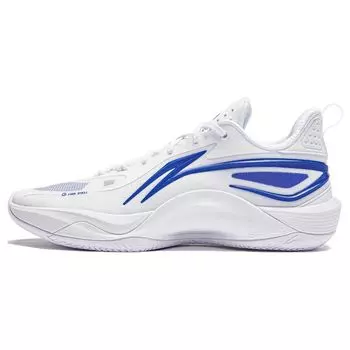 Баскетбольные кроссовки Li Ning Flashing Low Top, мужские кроссовки, белые, синие, ABPU007-2 45
