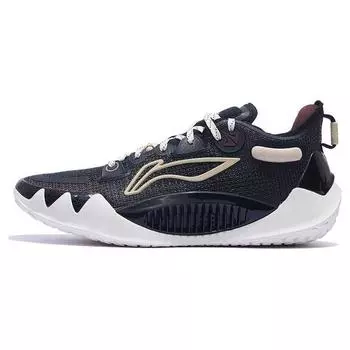 Баскетбольные кроссовки Li Ning JB1 Coffee Fabric Durable Breathable Low Top для мужчин, черно-коричневые ABAS051-14 46