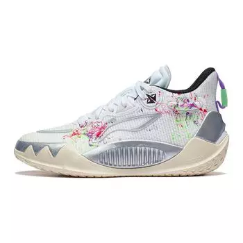 Баскетбольные кроссовки Li Ning JB1 Jimmy Butler 1 для молодежи, противоскользящие, амортизирующие, прочные, среднего размера, детские баскетбольные кроссовки, стандартные, белые, YKBT020-1 39