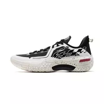 Баскетбольные кроссовки Li Ning Jiao Ao Black Flame с амортизацией, противоскользящие, прочные, с низким верхом, мужские кроссовки белого цвета ABFU019-6 39