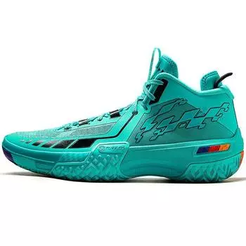 Баскетбольные кроссовки Li Ning Jiao Ao Green Demon для улицы, износостойкие, практичные, противоскользящие, с отскоком, среднего размера, для мужчин, баскетбольные кроссовки ABFT035-6 43
