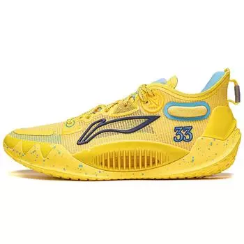Баскетбольные кроссовки Li Ning Jimmy Butler 1 University Slip Resistant Durable Breathable Low Top для мужчин, ярко-желтые ABAS051-32 42
