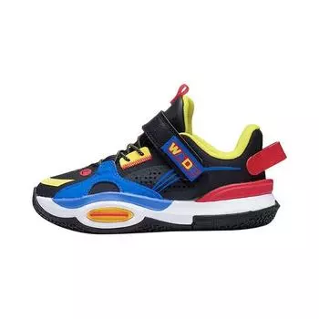 Баскетбольные кроссовки Li Ning Kids All City 10, удобные, нескользящие, амортизирующие, прочные, с низким верхом, детские баскетбольные кроссовки черного и синего цвета YKNS066-3 27