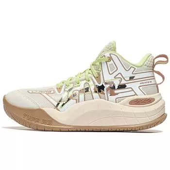 Баскетбольные кроссовки Li Ning Kids Basketball Series Dawn Halo Durable Non-Slip Rebound Color Block Letter Mid-Top для детей YKBT030-5 33