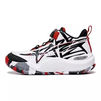 Баскетбольные кроссовки Li Ning Kids Dawn Halo Mars с низким верхом, устойчивые к скольжению, детские, цвет белый, черный YKBT046-9 32