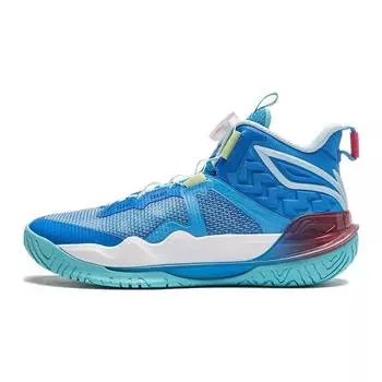 Баскетбольные кроссовки Li Ning Kids Pioneer Team 3 V3 Comfortable Mid-Top Детские кроссовки Синие Белые YKBU038-9 38