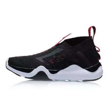Баскетбольные кроссовки Li Ning One-Piece Woven Breathable Mid Top, детские кроссовки, черные, белые, красные YKBP016-3 34