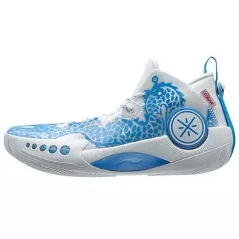 Баскетбольные кроссовки Li Ning Phantom 3 Porcelain Shock Absorbing Non-Slip Low-Top мужские кроссовки Белый Синий ABPR049-9 41