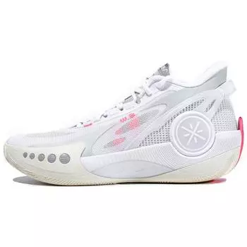 Баскетбольные кроссовки Li Ning Phantom 3 Wade Way прочные дышащие низкие мужские кроссовки белые серые ABPT009-2 44
