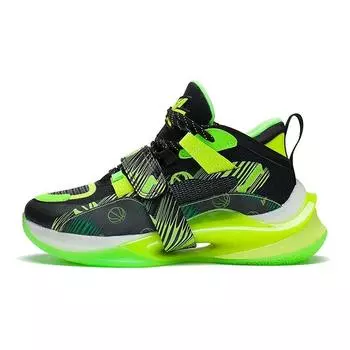 Баскетбольные кроссовки Li Ning Pioneer Ling Premium 2.5 Shock Absorbation Support Детские кроссовки Black Green YKBS048-7 40