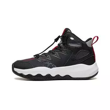 Баскетбольные кроссовки Li Ning Primary 3.0 V2 Comfortable Shock Absorbing Mid-Top для детей, детские кроссовки черного цвета YKBT074-9 36
