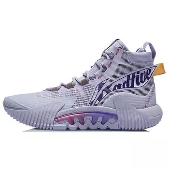 Баскетбольные кроссовки Li Ning Reverse 5 High-Top, мужские кроссовки светло-фиолетового цвета ABFR001-8