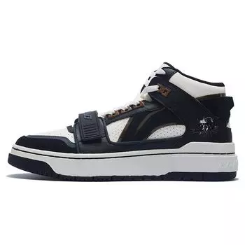 Баскетбольные кроссовки Li Ning Rookie High Dream Chaser в стиле ретро, мужские кроссовки, черные, белые ABCS055-2 40