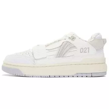 Баскетбольные кроссовки Li Ning Rookie Shanghai City Limited Low Top Retro женские кроссовки белые серые ABCS028-14 35