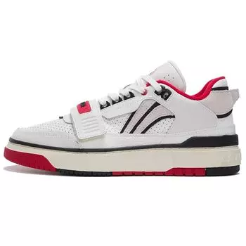 Баскетбольные кроссовки Li Ning Rookie Slip Resistant Durable Low Top, мужские кроссовки, белые, черные, ABCS027-1 46
