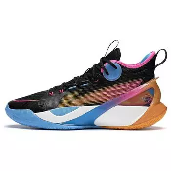 Баскетбольные кроссовки Li Ning Sonic 10 Ultra Durable Breathable Mid-Top, мужские кроссовки, цвет черный, синий, коричневый, ABAS145-5 41