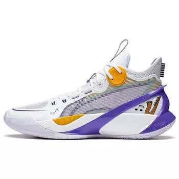 Баскетбольные кроссовки Li Ning Sonic 10 Ultra Durable Breathable Mid-Top мужские баскетбольные кроссовки белые фиолетовые ABAS145-4 44