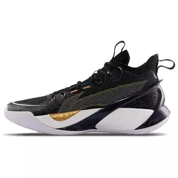 Баскетбольные кроссовки Li Ning Sonic 10 Ultra Comfortable Universal, нескользящие, износостойкие, дышащие, средней высоты, мужские, черные, ABAS145-2 44