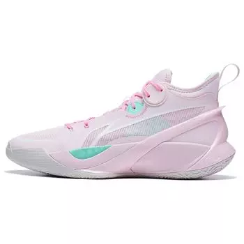 Баскетбольные кроссовки Li Ning Sonic 10 из ткани с амортизацией и нескользящей подошвой средней высоты, унисекс, цвет примулы-розовый ABAS069-51