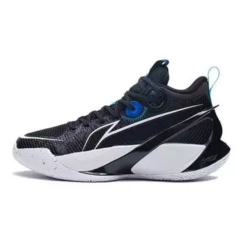 Баскетбольные кроссовки Li Ning Sonic 10 V1 High-Top Детские кроссовки Черный Белый Синий YKBS022-5 33