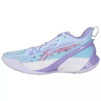 Баскетбольные кроссовки Li Ning Sonic 10 V2 Youth Edition с низким верхом и нескользящей подошвой, мужские кроссовки светло-синего цвета ABPS033-2 39