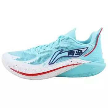 Баскетбольные кроссовки Li Ning Sonic 12 с амортизацией, прочные, низкие, мужские, синие, белые ABAU019-15 46