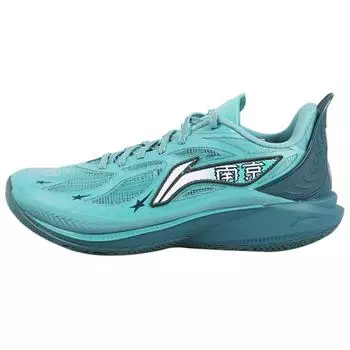Баскетбольные кроссовки Li Ning Sonic 12 PE с амортизацией, износостойкие, низкие, мужские, зеленые, ABAU019-23