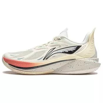 Баскетбольные кроссовки Li Ning Sonic 12 легкие, устойчивые, нескользящие, прочные, дышащие, с поддержкой отскока, низкие, мужские, бежевые ABAU019-2 45