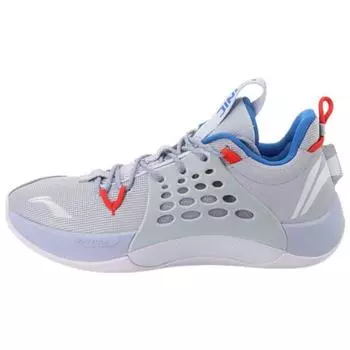 Баскетбольные кроссовки Li Ning Sonic 7 Low Slip Resistant Durable Low Top, мужские кроссовки, синие, белые ABAP033-3 45