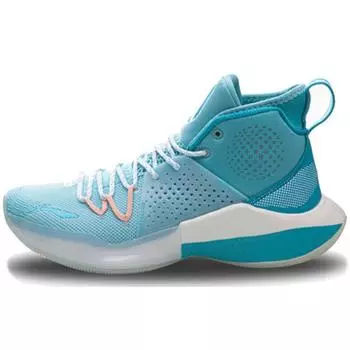 Баскетбольные кроссовки Li Ning Sonic 8 с амортизацией, противоскользящие, прочные, высокие, мужские, кроссовки Pure-Blue ABAQ025-3 43