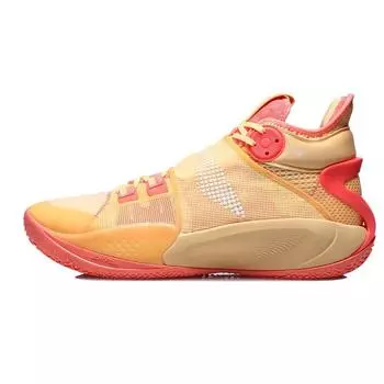 Баскетбольные кроссовки Li Ning Sonic 9 с противоскользящей износостойкой амортизацией, средней высоты, мужские баскетбольные кроссовки светло-оранжевого цвета ABAR011-3 40